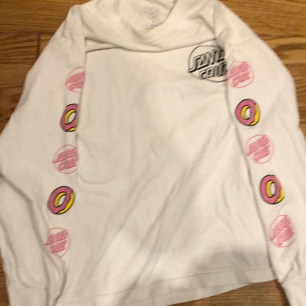 Odd Future Santa Cruz Skateboards Kids White Long Sleeve Shirt